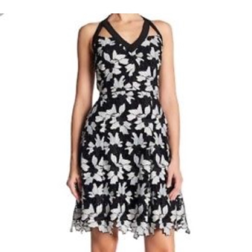 Rachel Roy Black and white lace dress size 6